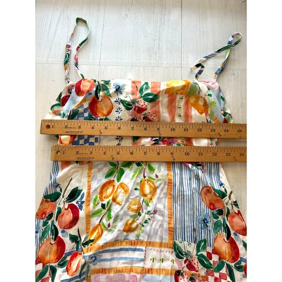 Paper Heart Womens Medium Patchwork Fruit Print Maxi Dress - Picture 9 of 12